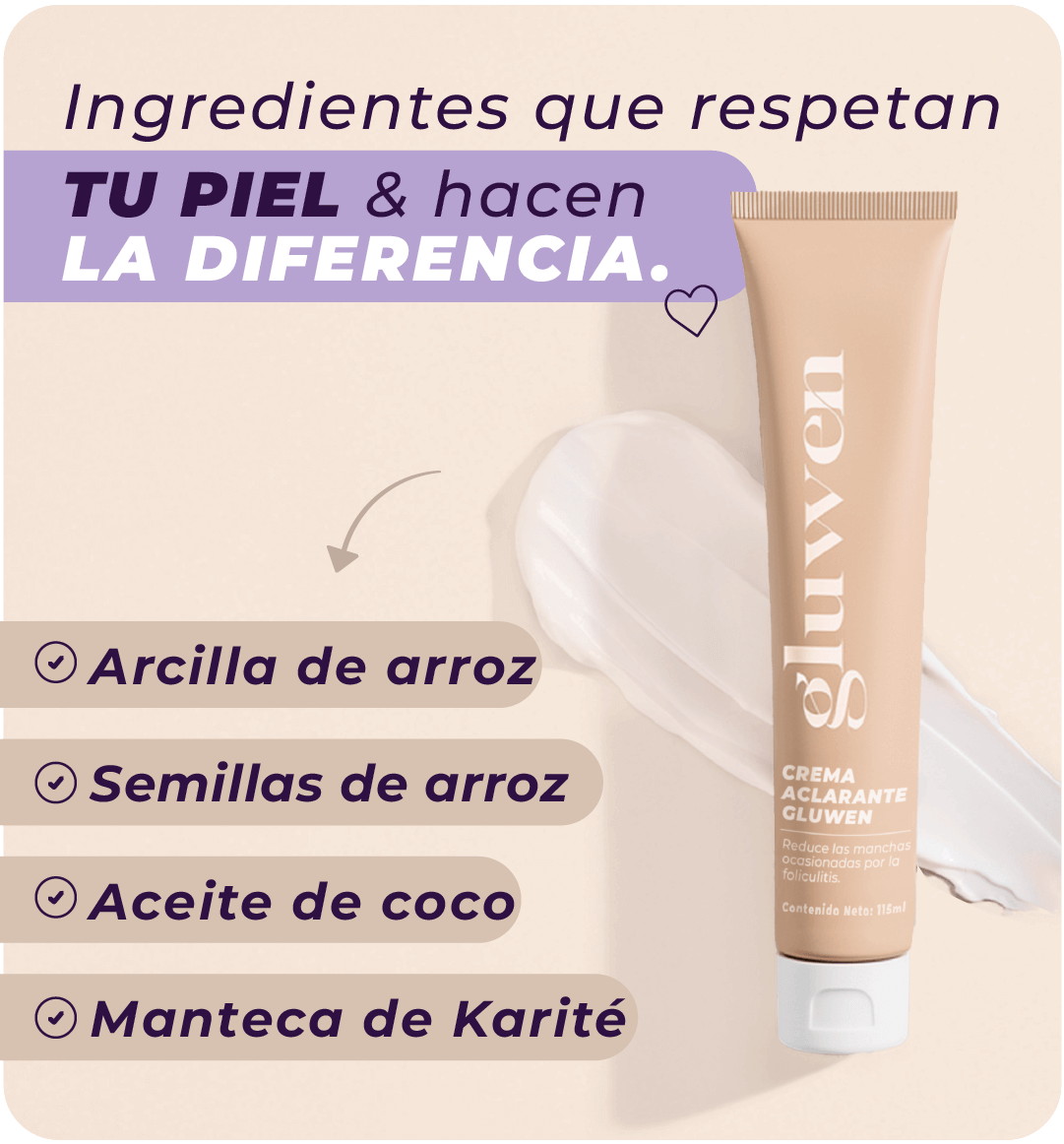 Crema Aclarante Gluwen