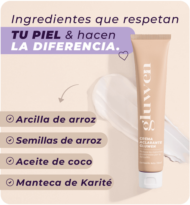 Crema Aclarante Gluwen